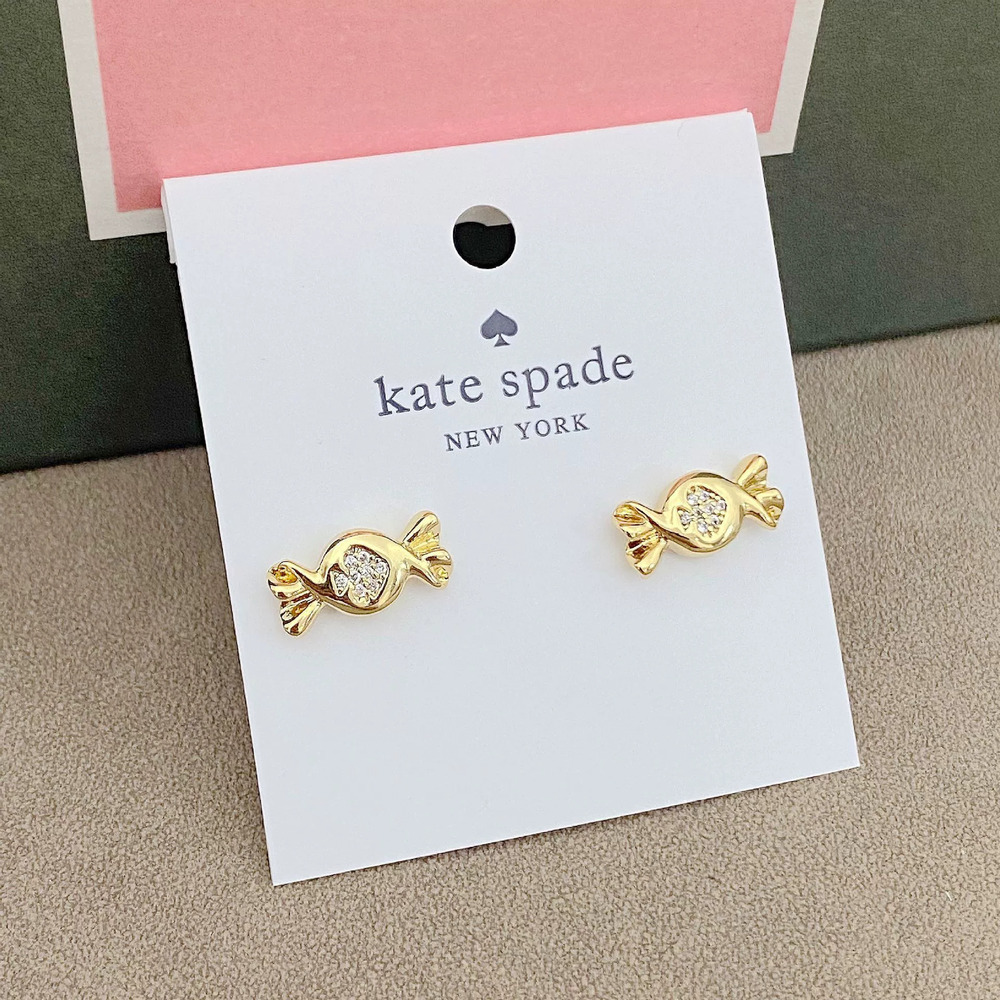kate spade Candy Pattern Zircon Inlay Necklace and Earrings